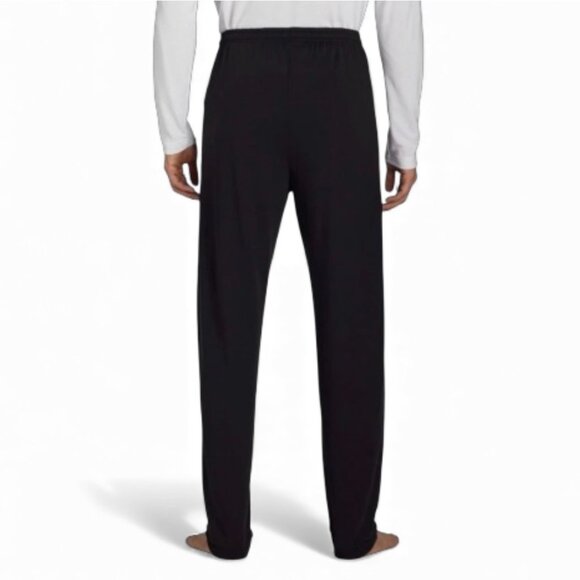Athletic Works Mens Black Sleep Pant L 36-38 Soft Polyester Elastic Waist - Picture 2 of 6